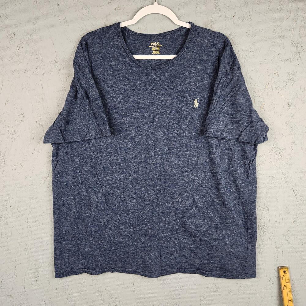 Polo Ralph Lauren Shirt Mens 2XL Blue Heather Crewneck Short Sleeve Small Pony